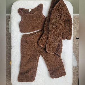 Fuzzy 3 piece outfit